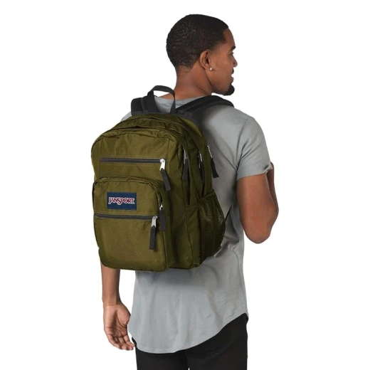Jansport Big Student Russet Backpack, Army Green Color 34 Liters - JanSport - Image 3