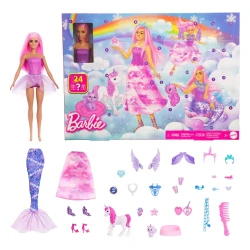 Mattel Barbie Advent Calendar with Doll & Surprises for Holiday Fun & Gifting