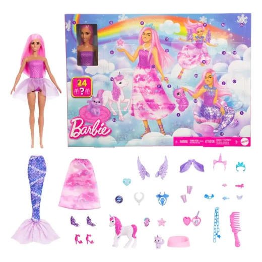 Mattel Barbie Advent Calendar with Doll & Surprises for Holiday Fun & Gifting Mattel Barbie Advent Calendar with Doll & Surprises for Holiday Fun & Gifting