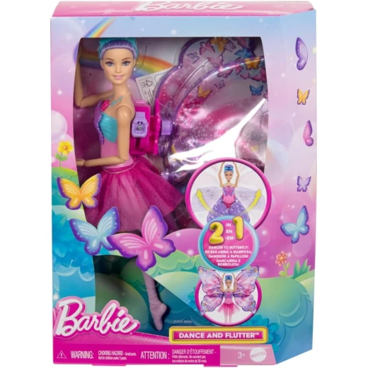 Mattel Barbie Dance & Flutter Doll with Butterfly Wings Transformation HXJ10 for Girls Mattel Barbie Dance & Flutter Doll with Butterfly Wings Transformation HXJ10 for Girls
