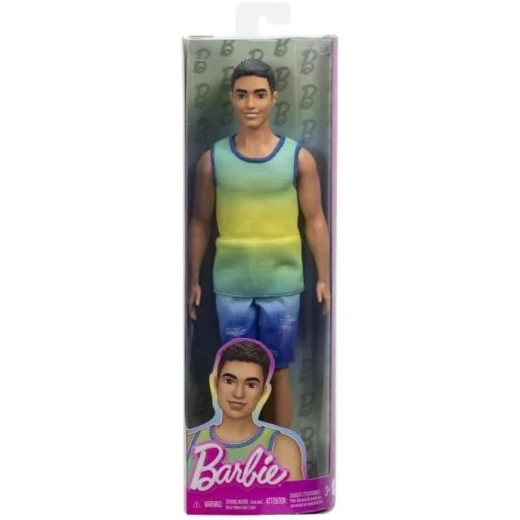 Barbie Fashionistas Ken Doll #236 with Ombre Tank Top & Jean Shorts: Stylish Ken Doll for Creative Play & Fashion Fun - Barbie - Image 4