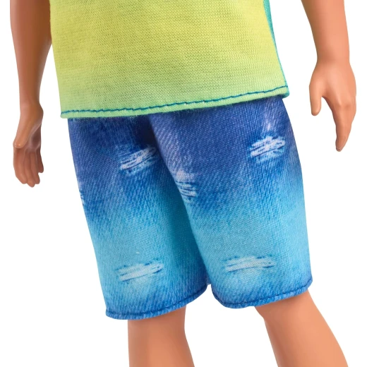 Barbie Fashionistas Ken Doll #236 with Ombre Tank Top & Jean Shorts: Stylish Ken Doll for Creative Play & Fashion Fun - Barbie - Image 5