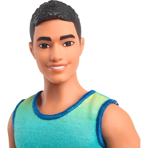 Barbie Fashionistas Ken Doll #236 with Ombre Tank Top & Jean Shorts: Stylish Ken Doll for Creative Play & Fashion Fun - Barbie - Image 6