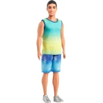 Barbie Fashionistas Ken Doll #236 with Ombre Tank Top & Jean Shorts: Stylish Ken Doll for Creative Play & Fashion Fun - Barbie