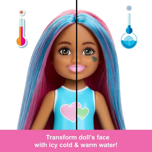 Mattel Barbie Chelsea Pop Reveal Doll Set with Scented Doll, Pop It Pet & Color Change Surprises - Barbie - Image 4