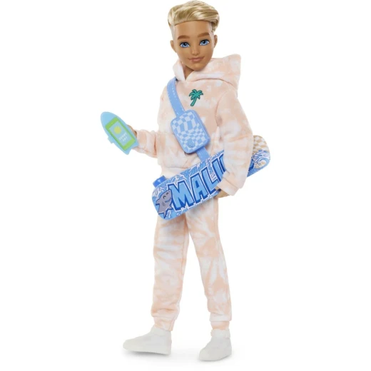 Mattel Barbie Dream Besties Ken Fashion Doll with Summer Accessories, Blonde Hair, Skateboard & Imaginative Play - Barbie - Image 5