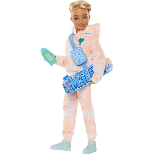 Mattel Barbie Dream Besties Ken Fashion Doll with Summer Accessories, Blonde Hair, Skateboard & Imaginative Play - Barbie - Image 3