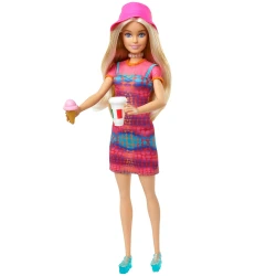 Mattel Barbie Pink Passport Italy Doll Set: Blonde Doll & Travel Accessories for Imaginative Play
