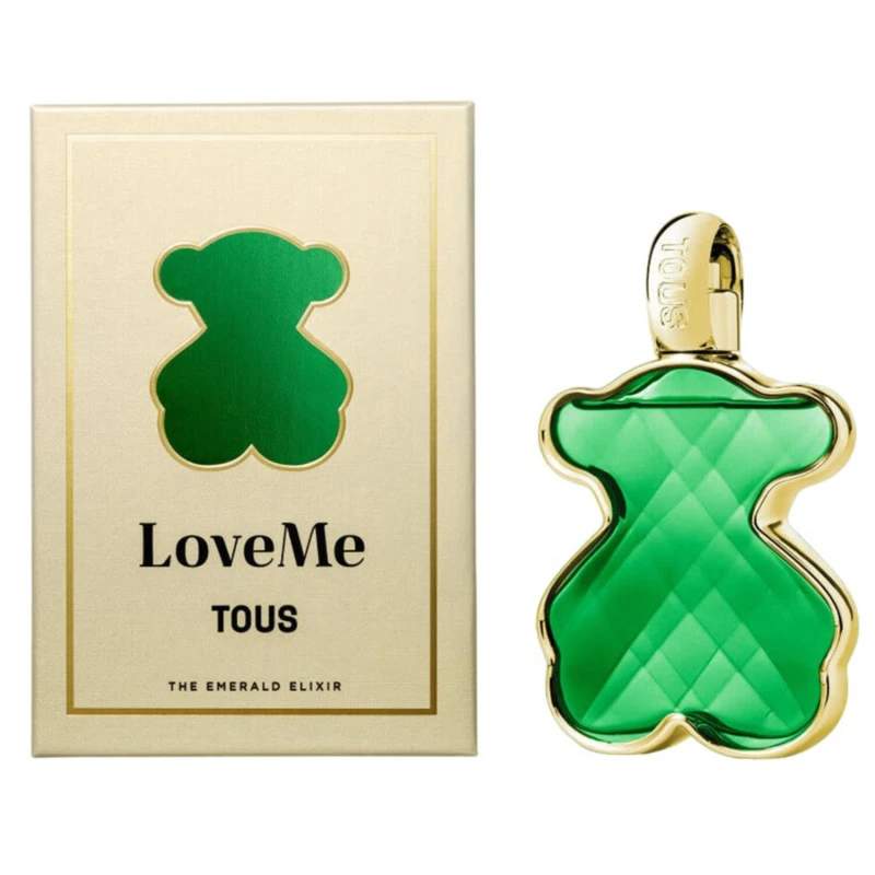 Tous Love Me The Emerald Elixir Parfum 90ml Women's Fragrance Floral Scent with Jasmine, Pear, and Vanilla - Tous