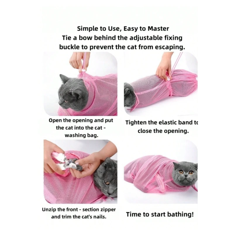 pets Mesh Cat Bathing & Grooming Bag - Pets