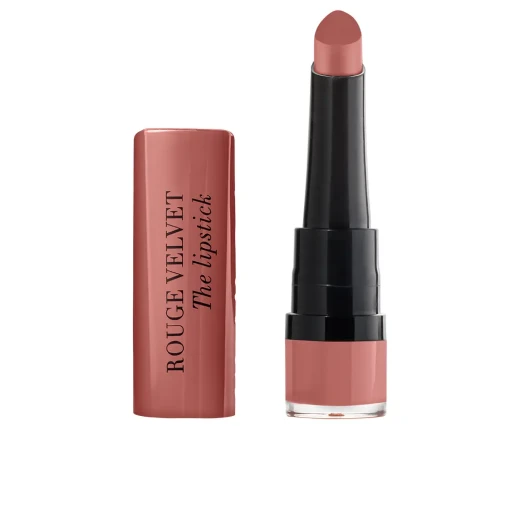 Bourjois Rouge Velvet Lipstick 47 Rose Brule Long Lasting Hydrating Lip Color for Women 2.4g
