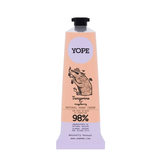 YOPE Tangerine & Raspberry Hand Cream 50ml - Moisturizing & Refreshing