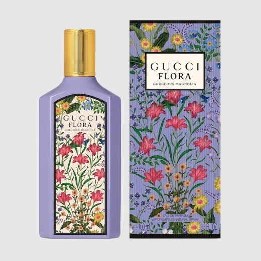 Gucci Flora Gorgeous Magnolia Eau de Parfum 100ml: A Floral Fragrance for Women, Long Lasting Scent, Featuring Dewberries, Sweet Orange, Patchouli, and Coconut Accord Gucci Flora Gorgeous Magnolia Eau de Parfum 100ml: A Floral Fragrance for Women, Long Lasting Scent, Featuring Dewberries, Sweet Orange, Patchouli, and Coconut Accord