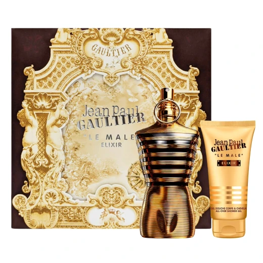 مجموعة عطر جان بول غوتييه لو مال إلكسير للرجال عطر خشبي عنبري 125 مل جل استحمام مجموعة عطر جان بول غوتييه لو مال إلكسير للرجال عطر خشبي عنبري 125 مل جل استحمام