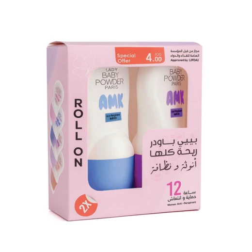 ليدي بيبي بودرة مزيل عرق رول الأزرق والأرجواني- أزرق 50 مل 2 قطعة من اي ام كي ليدي بيبي بودرة مزيل عرق رول الأزرق والأرجواني- أزرق 50 مل 2 قطعة من اي ام كي