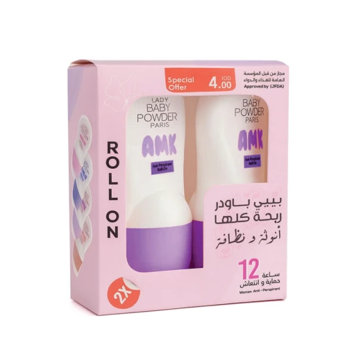 ليدي بيبي بودرة مزيل عرق رول الأرجواني 50 مل 2 قطعة من اي ام كي ليدي بيبي بودرة مزيل عرق رول الأرجواني 50 مل 2 قطعة من اي ام كي