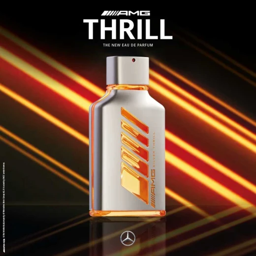 عطر مرسيدس بنز ايه ام جي سيلفر ثريل للرجال ٦٠ مل عطر الخشب العنبر - مرسيدس بنز - Image 2