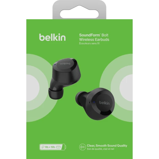 Belkin SoundForm Bolt True Wireless Earbuds, Wireless earphones with up to 28H of battery life and Mono Mode, Bluetooth headphones with mic for iPhone, Galaxy and more, Medium - Belkin - Image 2