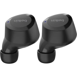 Belkin SoundForm Bolt True Wireless Earbuds, Wireless earphones with up to 28H of battery life and Mono Mode, Bluetooth headphones with mic for iPhone, Galaxy and more, Medium