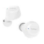 سماعات أذن لاسلكية SoundForm Bolt True، سماعات أذن لاسلكية مع عمر بطارية يصل إلى 28 ساعة ووضع أحادي، ومقاومة للعرق والماء IPX4، وسماعات رأس بلوتوث مع ميكروفون لأجهزة iPhone وGalaxy والمزيد من بيلكين - بيلكين