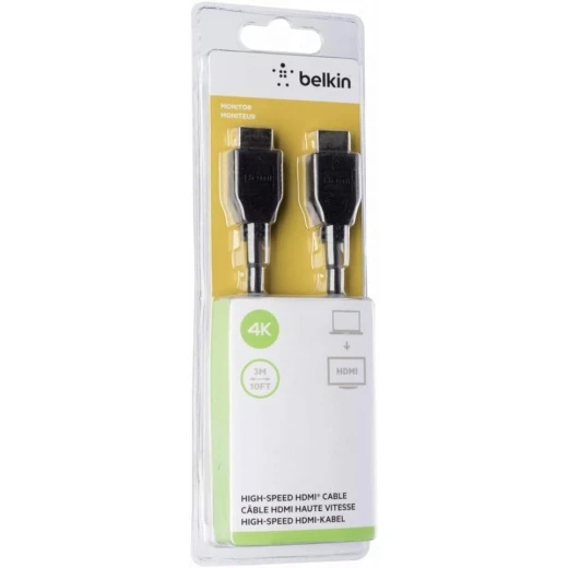 Belkin HDMI Standard Audio Video Cable 4K/Ultra HD Compatible, Full HD (1080p), Perfect for HDTV, Gaming console, CD/DVD player, Blue-ray player, 3m Belkin HDMI Standard Audio Video Cable 4K/Ultra HD Compatible, Full HD (1080p), Perfect for HDTV, Gaming console, CD/DVD player, Blue-ray player, 3m