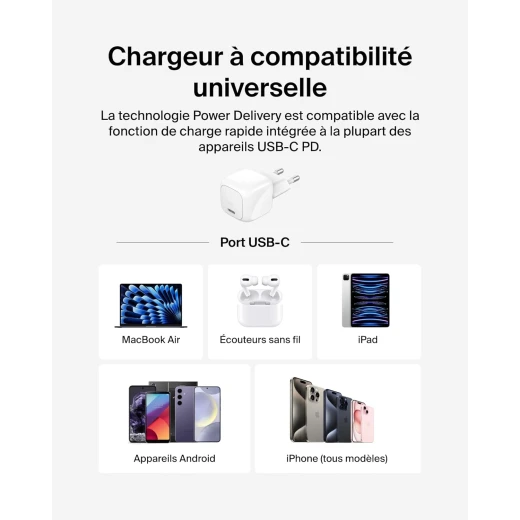 شاحن حائط بيلكين USB-C بقوة 30 واط: شحن سريع لأجهزة iPhone 15 والمزيد - بيلكين - Image 3