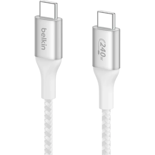 كابل بلكين بوست تشارج برو فليكس من USB-C إلى USB-C بطول 3 أمتار – أبيض كابل بلكين بوست تشارج برو فليكس من USB-C إلى USB-C بطول 3 أمتار – أبيض