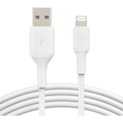 Belkin BoostCharge Lightning Cable - 9.8ft/3M - MFi Certified Apple iPhone Charger USB to Lightning Cable - iPhone Cable - iPhone Charger Cord - Apple Charger - USB Phone Charger - White