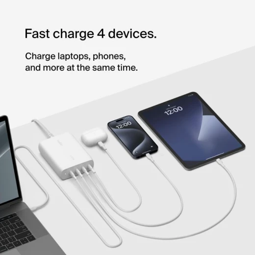 Belkin 200W USB-C GAN Wall Charger - 4 Ports, Fast Charging - Belkin - Image 7