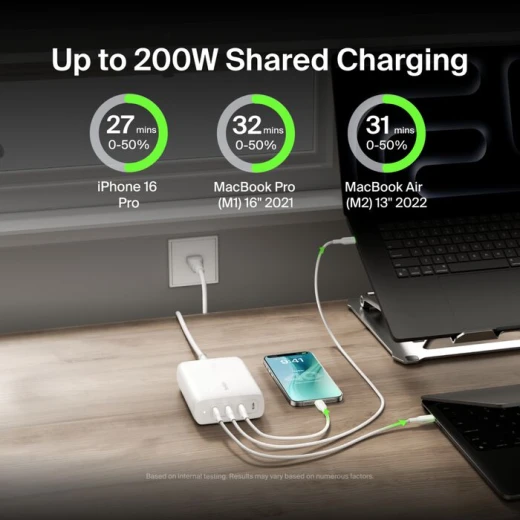 Belkin 200W USB-C GAN Wall Charger - 4 Ports, Fast Charging - Belkin - Image 10