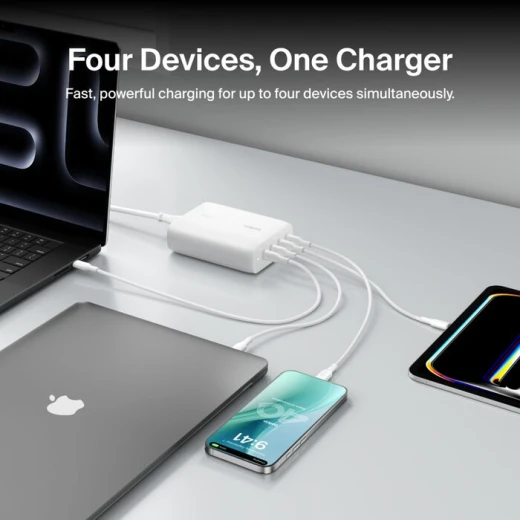 Belkin 200W USB-C GAN Wall Charger - 4 Ports, Fast Charging - Belkin - Image 2