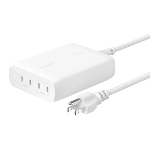 Belkin 200W USB-C GAN Wall Charger - 4 Ports, Fast Charging Belkin 200W USB-C GAN Wall Charger - 4 Ports, Fast Charging