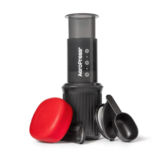 AeroPress Go, Extra Small Portable Coffee Maker Kit, Travel, Hiking & Camping, All-in-One French Press, Pour-Over & Espresso Style Manual Brewer, 2 Min Brew Makes a Less Bitter, More Flavorful Cup AeroPress Go, Extra Small Portable Coffee Maker Kit, Travel, Hiking & Camping, All-in-One French Press, Pour-Over & Espresso Style Manual Brewer, 2 Min Brew Makes a Less Bitter, More Flavorful Cup