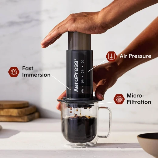 AeroPress Original Coffee Press - All-in-One French Press, Pour-Over & Espresso Style Manual Brewer, 2 Min Brew for Less Bitterness, More Flavor, Small Portable Coffee Maker, Travel & Camping - AeroPress - Image 9