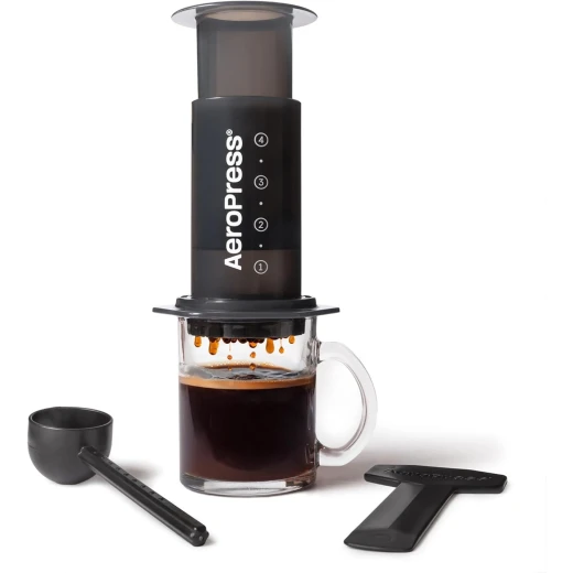 AeroPress Original Coffee Press - All-in-One French Press, Pour-Over & Espresso Style Manual Brewer, 2 Min Brew for Less Bitterness, More Flavor, Small Portable Coffee Maker, Travel & Camping AeroPress Original Coffee Press - All-in-One French Press, Pour-Over & Espresso Style Manual Brewer, 2 Min Brew for Less Bitterness, More Flavor, Small Portable Coffee Maker, Travel & Camping