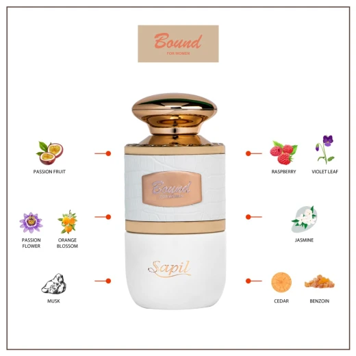 عطر سابيل باوند للنساء 100 مل عطر الأزهار والفواكه عطر يدوم طويلاً للنساء - سابيل - Image 2