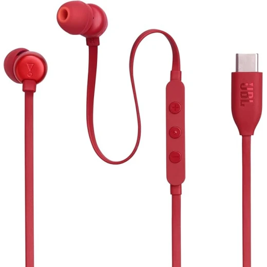 سماعات أذن سلكية JBL Tune 310C USB-C - أحمر - صوت عالي الدقة - جي بي ال - Image 2