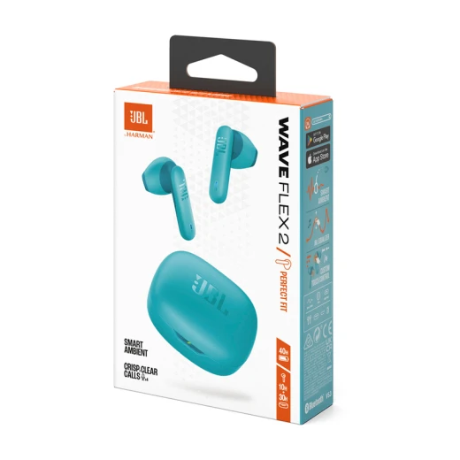 سماعات أذن لاسلكية حقيقية JBL Wave Flex 2 - أزرق - ضمان 24 شهرًا - جي بي ال - Image 4