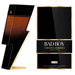 Carolina Herrera Bad Boy Elixir Eau de Parfum for Men: Intense Leather Fragrance 50ml, Aromatic Blend
