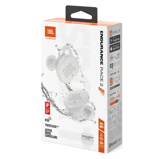 سماعات أذن رياضية لاسلكية JBL Endurance Race 2 TWS - أبيض - جي بي ال - Image 3