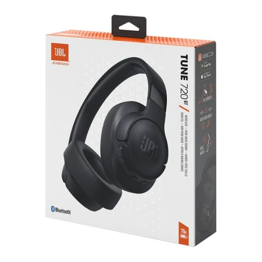 سماعات رأس JBL Tune 720BT اللاسلكية بتقنية البلوتوث - أسود - حتى 76 ساعة - جي بي ال - Image 3