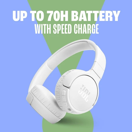 سماعات JBL Tune 670NC اللاسلكية لإلغاء الضوضاء - أبيض - جي بي ال - Image 4