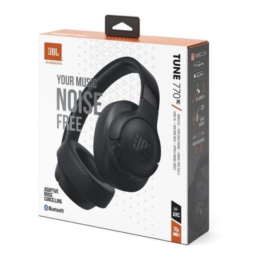 سماعات رأس JBL Tune 770NC اللاسلكية فوق الأذن أسود - إلغاء الضوضاء - جي بي ال - Image 9