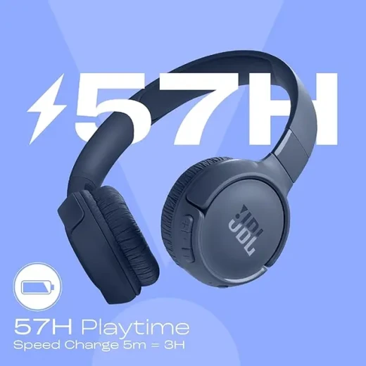 سماعات JBL Tune 770NC اللاسلكية فوق الأذن زرقاء - عزل الضوضاء - جي بي ال - Image 6