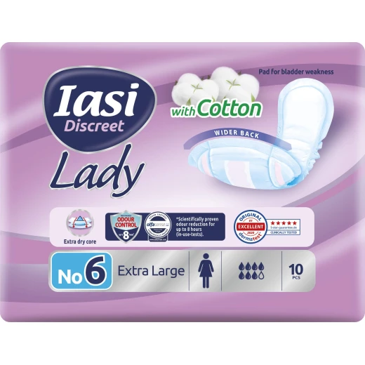 IASI Discreet Lady XL Pads for Urinary Leaks 10 Units IASI Discreet Lady XL Pads for Urinary Leaks 10 Units