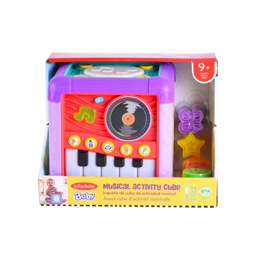 Infunbebe Baby Activity Cube 20cm - Interactive Toy for Babies Infunbebe Baby Activity Cube 20cm - Interactive Toy for Babies