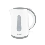 Sharp 1.7L Electric Kettle – 2200W – White – Fast Boiling with Cordless Design for Easy Use – Ideal for Preparing Tea and Coffee Quickly and Efficiently in the Kitchen - SHARP