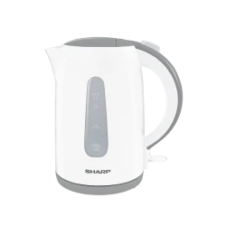 Sharp 1.7L Electric Kettle – 2200W – White – Fast Boiling with Cordless Design for Easy Use – Ideal for Preparing Tea and Coffee Quickly and Efficiently in the Kitchen
