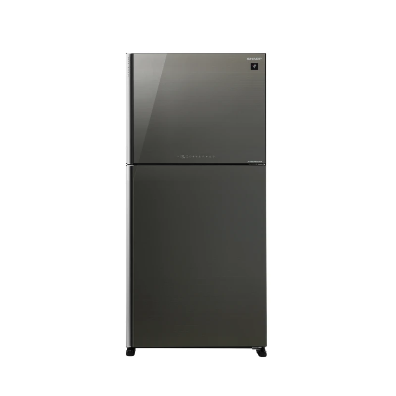 Sharp 594L Freestanding Refrigerator Dark Silver Glass Door A++ – Large Capacity Family Fridge, Energy Efficient No-Frost Cooling, Modern Stylish Glass Design, Quiet Operation, Advanced Inverter Technology - SHARP