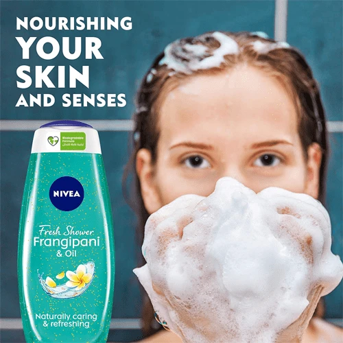Nivea Frangipani Oil Shower Gel 500ml - Gently Cleanses & Hydrates Skin for a Soft, Refreshing Feel - Nivea - Image 3